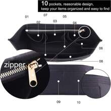 Felt Insert Bag Organizer Makeup Handbag Organizer Travel Inner Cosmetic Original Organize Bags Make Up Bag Christmas Gifts Gift Thanksgiving Winter Gifts For Women