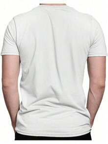 Cotton Streetwear Short Sleeve Oversized Basic Anime T-Shirt - 白色 - 查看 2
