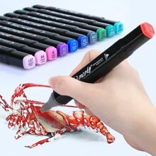 40/60/80/100/168 Couleurs Marqueurs d'Art Marqueurs à Alcool Stylo d'Art Professionnel Double Pointes Marqueur Permanent Pour Adultes & Étudiants, Marqueurs à Alcool pour Croquis Ensemble de Peinture, Fournitures Scolaires Rentrée des Classes