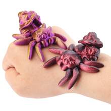 创意 3D 打印蘑菇蜘蛛玩具，独特的桌面装饰，一体式可移动关节 - 彩色 - 查看 7