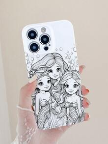 Cartoon Mermaid Theme Phone Case, Realistic And Clear Image Restoration - Multicolor - View 3