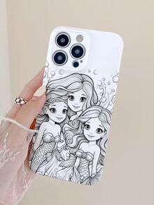 Cartoon Mermaid Theme Phone Case, Realistic And Clear Image Restoration - Multicolor - View 4