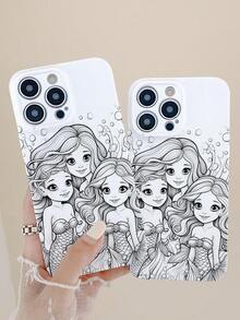 Cartoon Mermaid Theme Phone Case, Realistic And Clear Image Restoration - Multicolor - View 2