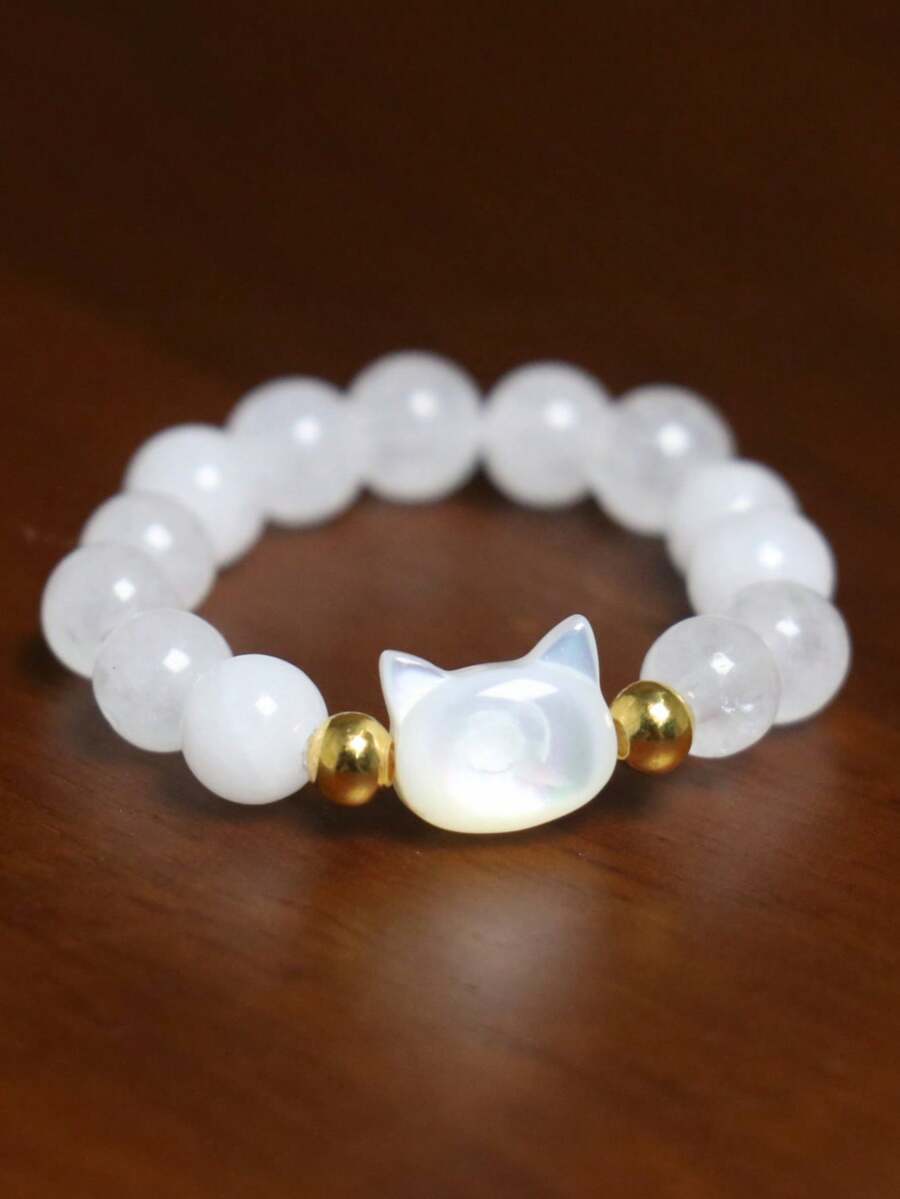 gxtbw 1 件可爱猫兔串珠戒指 - 简约时尚派对珠宝配饰、男女通用情侣戒指、手工珠宝礼物 - 戒指 - 查看 1