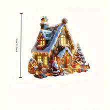 5 Mặt dây chuyền hình ông già Noel bằng Acrylic phẳng 2D - Thích hợp để trang trí cây thông Noel, đồ trang trí treo trên ô tô, ba lô, móc khóa, quà tặng Giáng sinh tuyệt vời cho bạn bè - Nhiều màu - Xem 4
