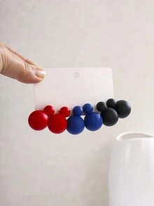 3 Cặp Hoa Tai Đính Đá Hình Giọt Nước Hình Con Muỗi Dễ Thương Bằng Acrylic, Thích Hợp Cho Phụ Nữ Đeo Hàng Ngày Và Làm Quà Tặng - Màu 1 - Xem 14