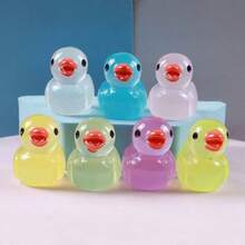 卡通 3D 夜光大鸭子 DIY 手工树脂首饰配件微景观装饰，ABS 材料 - 彩色 - 查看 3