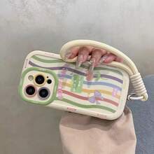 Ốp điện thoại trái tim sọc mới Phone Charm tương thích với Apple IPhone 16 Pro Max/ IPhone 15 Pro/ IPhone 14/ IPhone 13/ IPhone 12/ IPhone 11/ IPhone X/ Xs/ Xr/ Xs Max/ 8 Plus/ 7 Plus, Ốp bảo vệ chống sốc - trắng - Xem 2