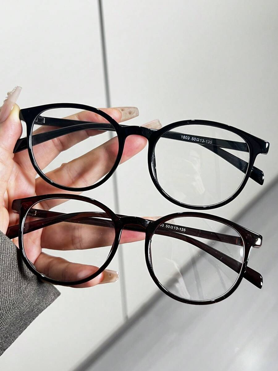 Bộ 2 chiếc kính thời trang cổ điển dành cho nữ, nhẹ, sử dụng thường ngày để học tập, làm việc văn phòng và sử dụng máy tính - trong suốt - Xem 1