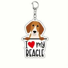 Móc khóa giống chó Acrylic - Móc khóa chủ đề I Love My Dog - Móc khóa xe hơi dành cho người yêu động vật với nhiều giống chó khác nhau làm quà tặng sinh nhật và trang trí túi xách - One Piece - Nhiều màu - Xem 22