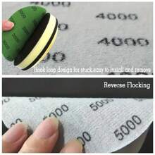 12/24片装 5英寸干湿两用砂纸片 - 粒度800-5000 - 带魔术贴植绒的轨道砂纸垫套装，适用于电动研磨机配件