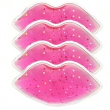 1-6 Paket Gel Kompres Bibir Panas Dingin Kompres Es Bibir Kompres Gel Pendingin Bibir Masker Gel Kompres Panas Perawatan Bibir Masker Bibir Alat Perawatan Kulit Bibir - Hot Pink - View 2