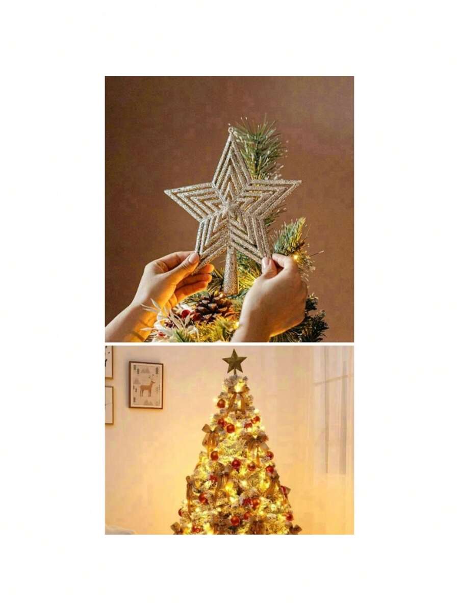 Golden Star Christmas Tree Topper 21cm LUA032 - Nhiều màu - Xem 1