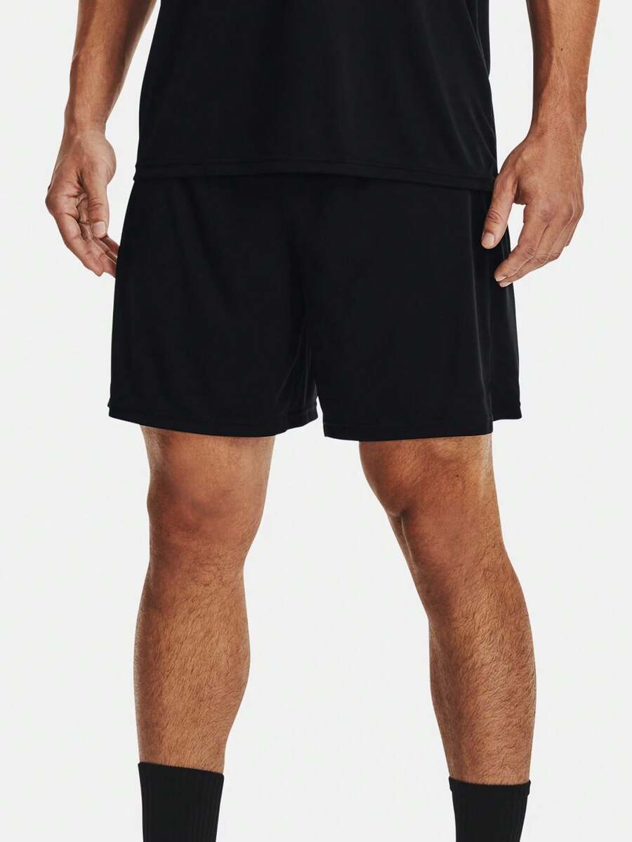 Quần đùi Bermuda phong cách bạn trai dành cho nam Quần đùi thể thao bóng đá Polyester dành cho phòng tập Boyfriend Style dành cho nam - màu đen - Xem 1