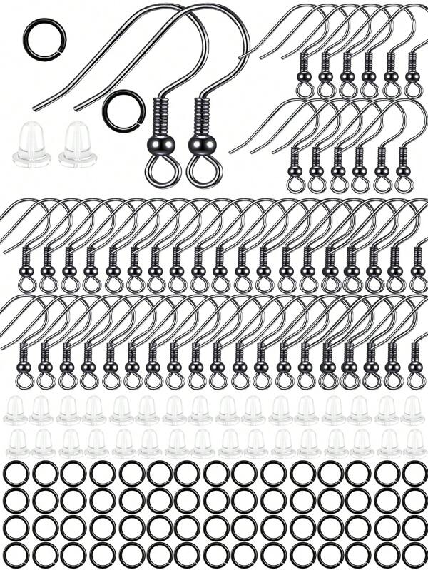 50-300pcs/Set Earring Kit Earring Hooks Open Jump Rings Earring Plugs Connectors For DIY Jewelry Making Supplies Accessories