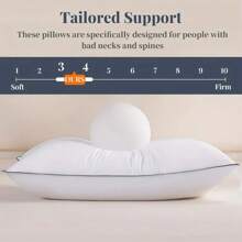 4pcs White Bed Pillows Inserts, Soft Pillows 4 Pack Down Alternative Hotel Quality Bed Pillows For Sleeping Soft And Supportive Pillows For Side And Back Sleepers,Halloween Decor ,Down Alternative Pillow Core,Soft Cushion Inner, White Decorative Pillow Inserts For Bedroom Living Room Sofa,Pillows For Bed - Xám - Xem 3