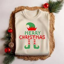 Merry Christmas Personalized Blouse Christmas Theme Cute Ootd Look - 鏽棕色 - 查看 2