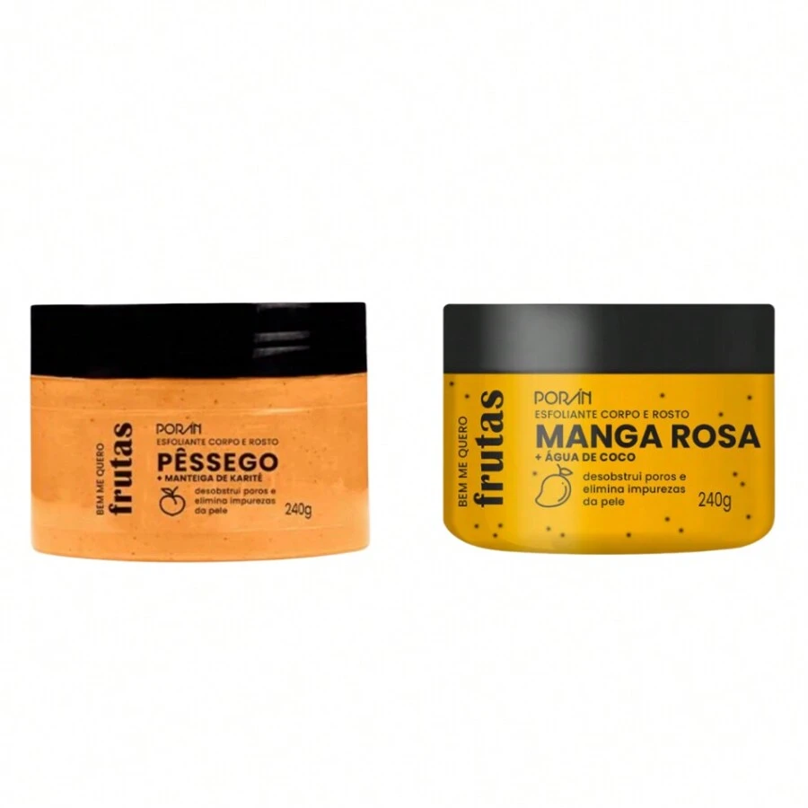 Exfoliating Soap Cream Body Moisturizer Bath PORAN Fruit Watermelon Liquid Body And Face Similar To Labotrat - 桃子+粉紅芒果 - 查看 1
