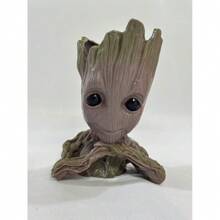 1 szt. Oficjalnie licencjonowana roślina biurkowa Marvel Avengers Groot: słodka doniczka Tree Man do biura lub domu - mieści długopisy i ozdabia przestrzeń, dekoracyjny wazon ogrodowy, idealny prezent dla każdego