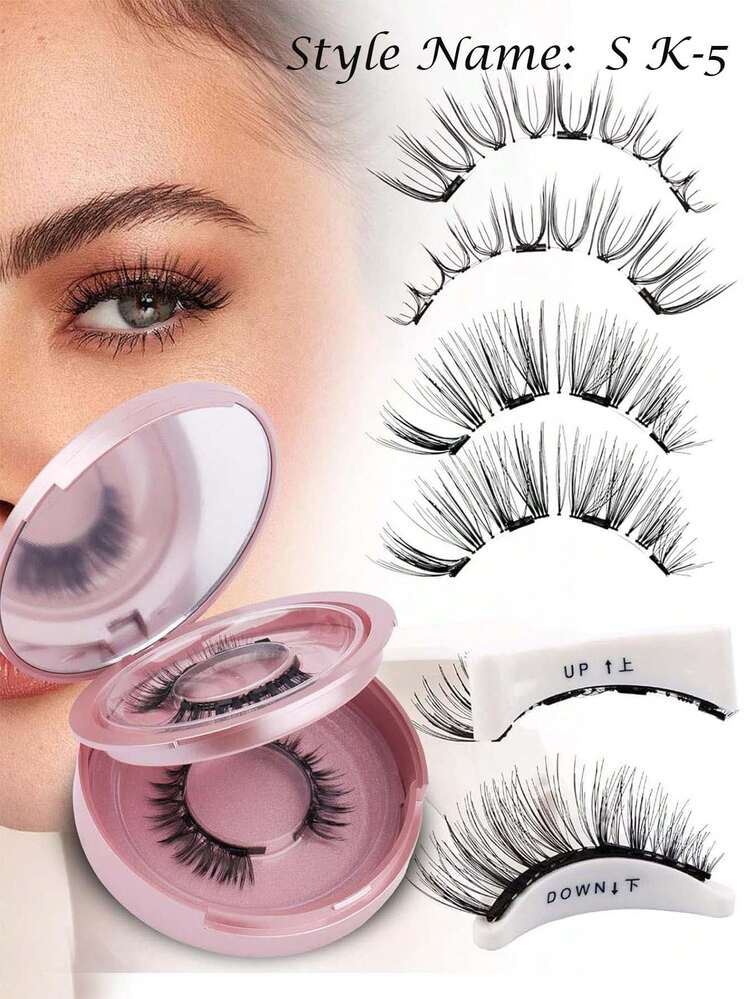 2 Pairs Magnetic Eyelashes Reusable Magnetic Lashes Natural Look Magnetic Lashes Kit With Applicator No Glue Needed Magnetic Eyelashes Kit Easy To Wear And Remove(Magnetic Eyelashes) - Natural Lashes - View 14