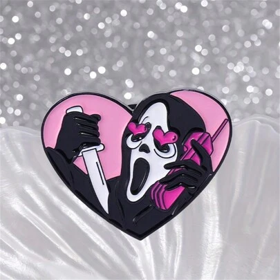 Funny Backpack Pins - Cute Ghost Enamel Pins (Bulk Supply, Can Decorate Hats) - Kawaii Skull Brooch, Alloy Skull Enamel Pins, Horror Style, Best Birthday Graduation Gift