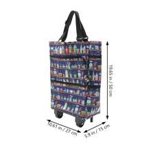 Foldable Shopping Trolley Bag With Wheels, Portable Folding Shopping Cart Tote, Water-Proof, Suitable For Home And Grocery Shopping, - Multi-mode - View 3