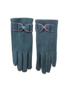 1 cặp Găng tay giữ ấm mùa đông lót nhiệt thời trang thanh lịch trang trí màn hình cảm ứng Găng tay ngắn màu trơn co giãn dành cho nữ, Găng tay giữ ấm mùa đông - Nhiều màu - Xem 13