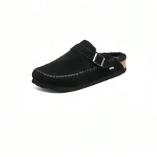 Skechers Sandalias de casa de mujer de la Serie WINTER de MODERN COMFORT, de moda casual, de unicolor, suaves y cómodas - Negro - Ver 3