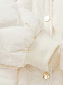 Balabala Girls' Short Down Coat Chic Winter 2024 Collection For Little Fashionistas - Milky White - View 6