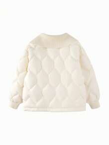 Balabala Girls' Short Down Coat Chic Winter 2024 Collection For Little Fashionistas - Milky White - View 5