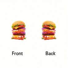 1 Chiếc, Móc Khóa Hamburger Thời Trang, Mặt Dây Chuyền Acrylic 2D, Thích Hợp Để Trang Trí Trong Nhiều Dịp, Quà Tặng Tiệc Nhỏ - Nhiều màu - Xem 5