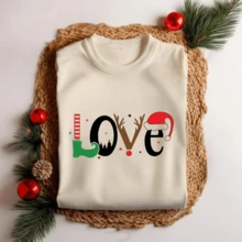 Unisex T-Shirt Christmas Love Christmas Love Christmans Blogger Look Parties Launch Promotion - 紫紅色 - 查看 3