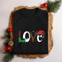 Unisex T-Shirt Christmas Love Christmas Love Christmans Blogger Look Parties Launch Promotion - 紫紅色 - 查看 2