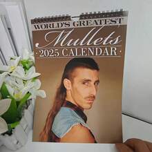 Lịch năm 2025 Lịch treo tường hài hước "Mullet" vĩ đại nhất thế giới - Hoàn hảo cho trang trí nhà cửa và văn phòng - Lịch treo tường buổi hòa nhạc Star Lyrics Roaring Twenties - Nhiều màu - Xem 9