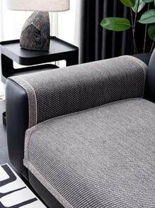 1pc Solid Color Chenille Sofa Cover, 100% Polyester, Pet-Friendly, Fits Single Seater, 2-Seater, 3-Seater, 4-Seater And Modular Sofas, Suitable For Living Room, Bedroom, Office, All Seasons | Modern Minimalist Style | Home Decor Sofa Slipcover