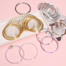 1pc Carbon Steel Memory Wire, 10/100 Coils, 4-Colors Available For DIY Jewelry Making, Multi-Strand Round Bracelets - Durable, Bendable, And Easy To Shape
