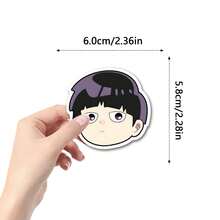 110 miếng dán Graffiti Mob Psycho 100, Graffiti hoạt hình dễ thương, Phần thưởng cho tiệc - Miếng dán sổ lưu niệm thẩm mỹ cho bình nước, máy tính xách tay, hành lý, Lựa chọn hoàn hảo để trang trí ngày lễ - Nhiều màu - Xem 2