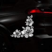 Lotus Flower Car Stickers, Multi-Color Shiny Vinyl Decals, Suitable For Cars, Motorcycles, Laptops, Auto Accessories, Self-Adhesive, Reusable, Asymmetric Shape, Glossy Finish - one-size - View 11