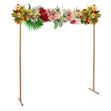 Eatssode 2 X 2M Arco de boda dorado, soporte de arco de boda de metal para decoración de puertas con flores, bodas, fiestas, eventos, decoración con globos, recuerdos de fiesta, decoración de habitación para la novia