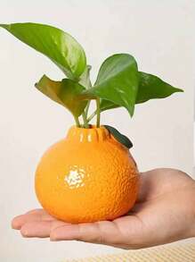 1 件橙色陶瓷水培花瓶、桌面装饰配件、家居装饰、节日派对装饰 - 橘色 - 查看 5