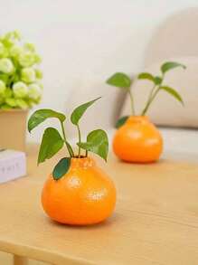 1 件橙色陶瓷水培花瓶、桌面装饰配件、家居装饰、节日派对装饰 - 橘色 - 查看 6
