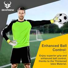GKHMNEW Gants de gardien de but de football professionnel pour jeunes adultes Gants de football haute performance Adhérence supérieure Confortable Durable pour l'entraînement et les matchs
