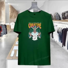 Men's T-Shirt Gym Creatine Workout Shirt Streetwear Printed Fashion Bodybuilding - 綠色 - 查看 1