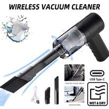 多功能干湿便携式吸尘器，带 LED 灯，集吹吸二合一功能于一身，吸力强劲，易于充电 手持式车载吸尘器 - 强劲吸力，适用于汽车、家庭和办公室清洁 - 轻松去除宠物毛发 强力手持式吸尘器 - 彩色 - 查看 18