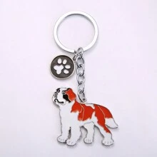 1pc Alloy Metal Dachshund Cute Jack Dog Pet Key Ring Dog Tag Charm Car Keychain Lovely Bag Pendant For Best Friend Student's Gift Car Accessories Bag Charm Backpack For School