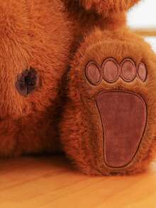 1 件逼真的棕色毛绒熊填充动物娃娃，可爱迷人的坐姿泰迪熊娃娃，伴侣毛绒娃娃，礼物，沙发垫，房间装饰，超柔软毛绒 - 棕色 - 查看 7