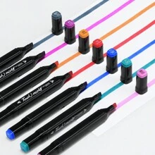 40/60/80/100/168 Couleurs Marqueurs d'Art Marqueurs à Alcool Stylo d'Art Professionnel Double Pointes Marqueur Permanent Pour Adultes & Étudiants, Marqueurs à Alcool pour Croquis Ensemble de Peinture, Fournitures Scolaires Rentrée des Classes