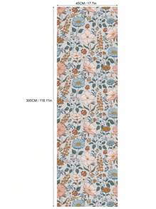 1pc Floral Pattern Peel And Stick Wallpaper, Light Color Background, Removable Wallpaper For Living Room, Bedroom, Wall, Furniture Renovation, 17.7 In X 6.5 Ft/9.8 Ft, Decorative Sticker, Removable Wall Panels, Wallpaper, Spring Decor, Renew Your Home, Rama Decorative Sticker, Birthday & Graduation Gift - Multicolor - View 15
