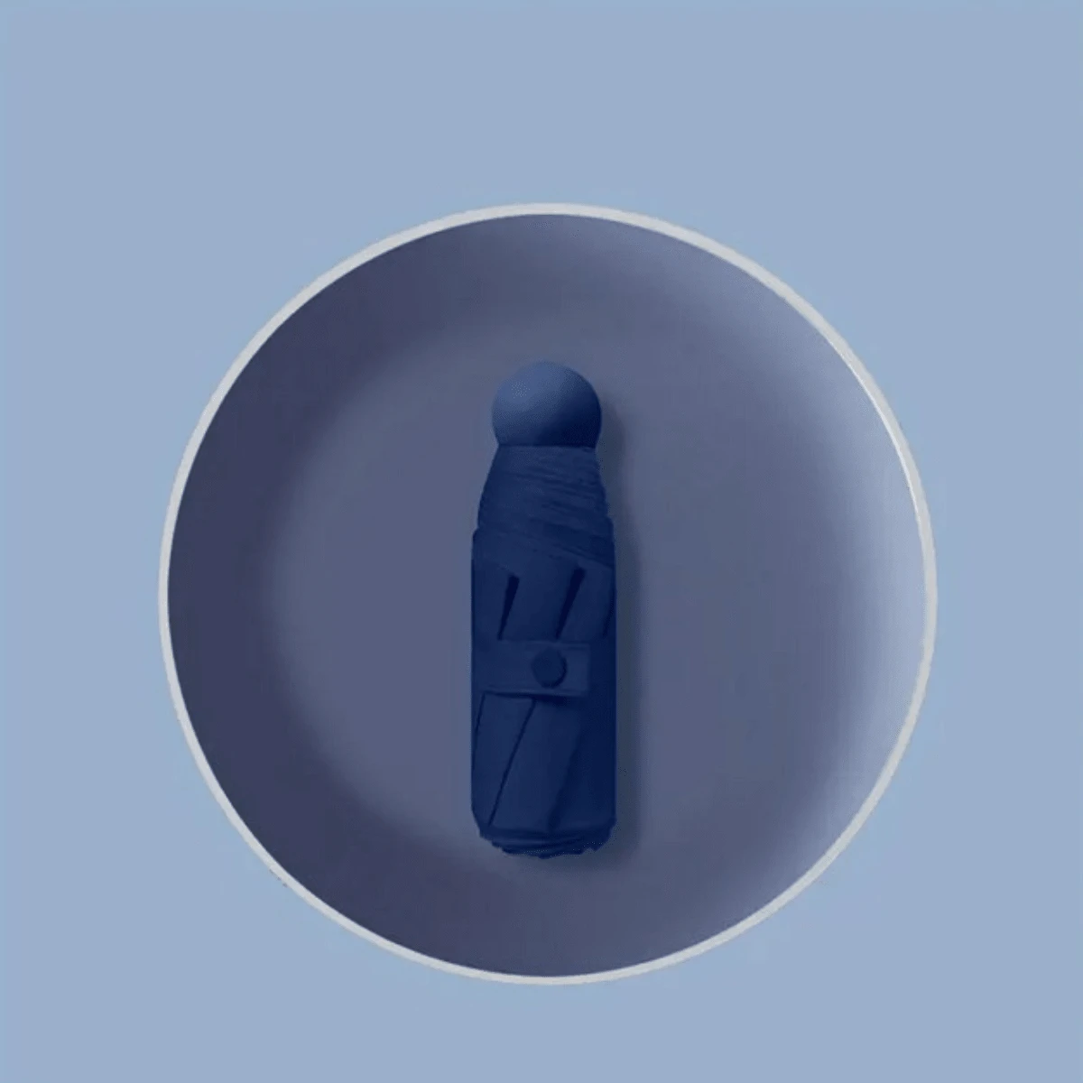 Mini Umbrella With Round Handle - Màu xanh hải quân - Xem 1