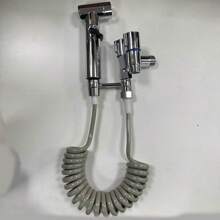1pc Handheld Bidet Sprayer For Toilet,1-In-2-Out Dual Control Valve,Toilet Bidet Sprayer Set,Adjustable Water Pressure Control Hand Sprayer Kit,For Toilet, Mini Toilet Faucet Sprayer Kit Butt Washer, Hand Shower Bidet Attachment For Washing Machine And Toilet. Easy To Install. Home Bathroom Decor